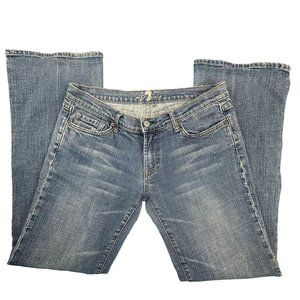7 For All Mankind Women's Blue Jeans size 31 Boot Cut Made In USA